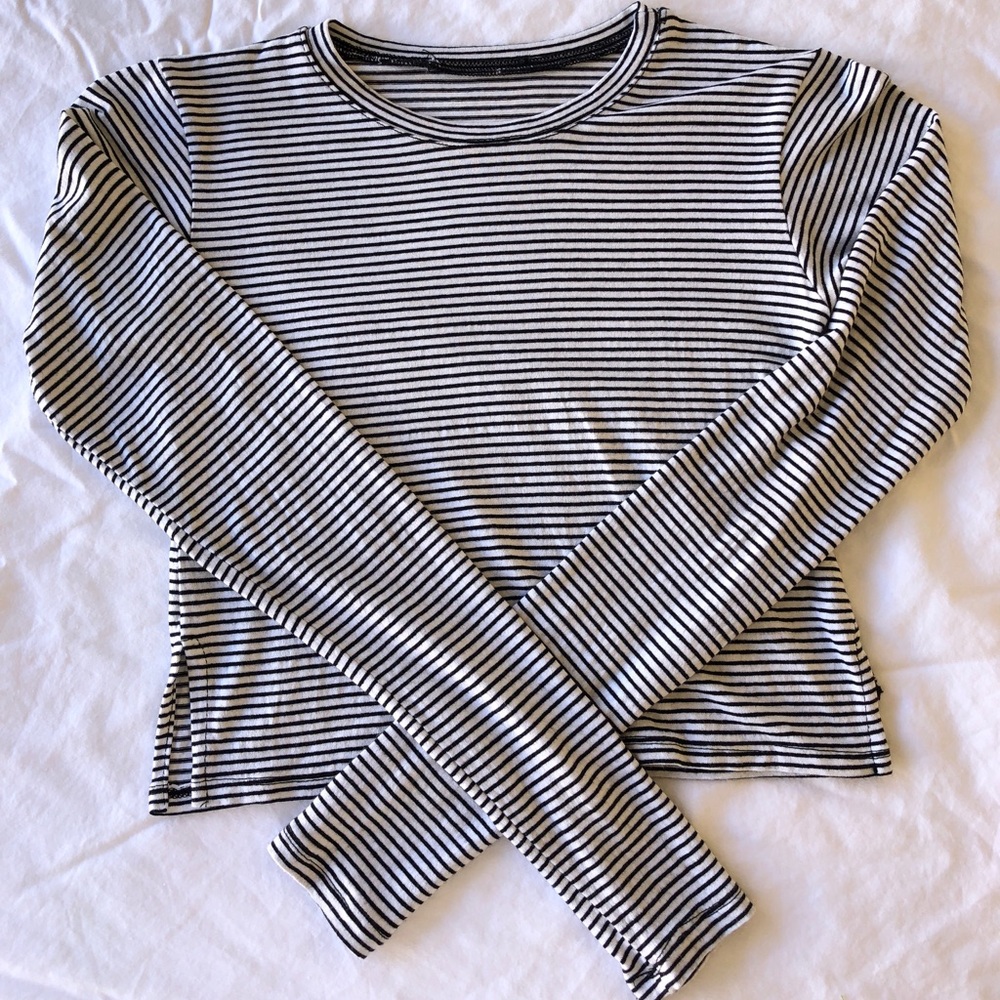 Black & White Stripped Long Sleeve Tee